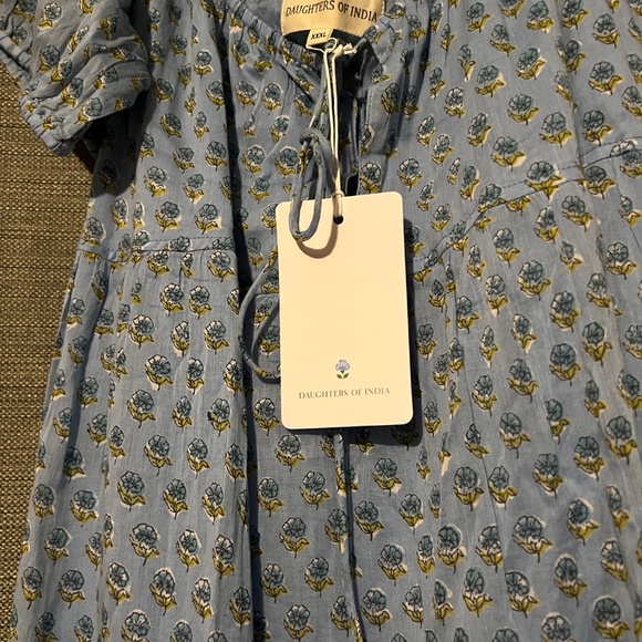 Daughters of India Sita Maxi Dress 3X Bluebell NWT - Picture 8 of 9